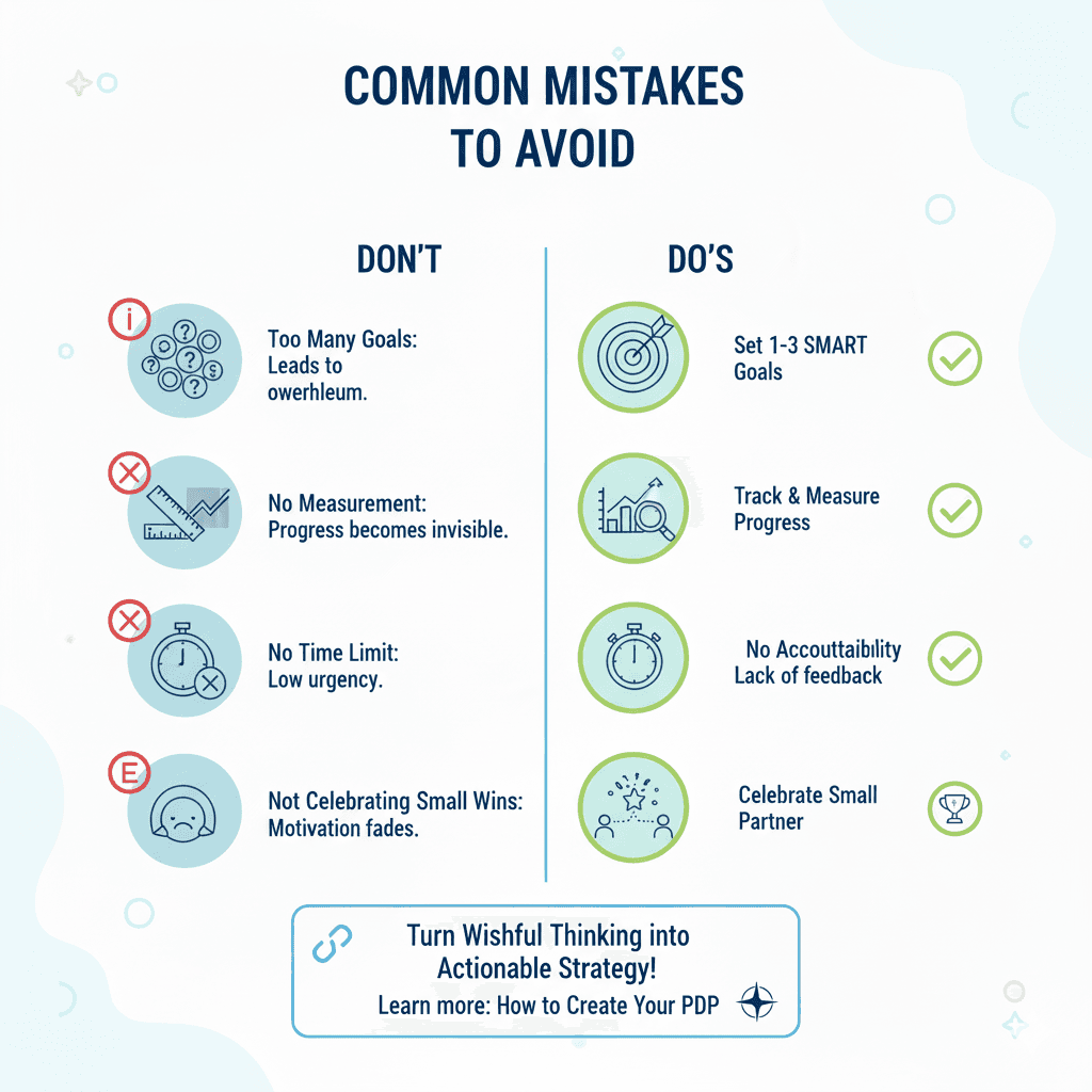 Common mistakes infographic with do's and don'ts