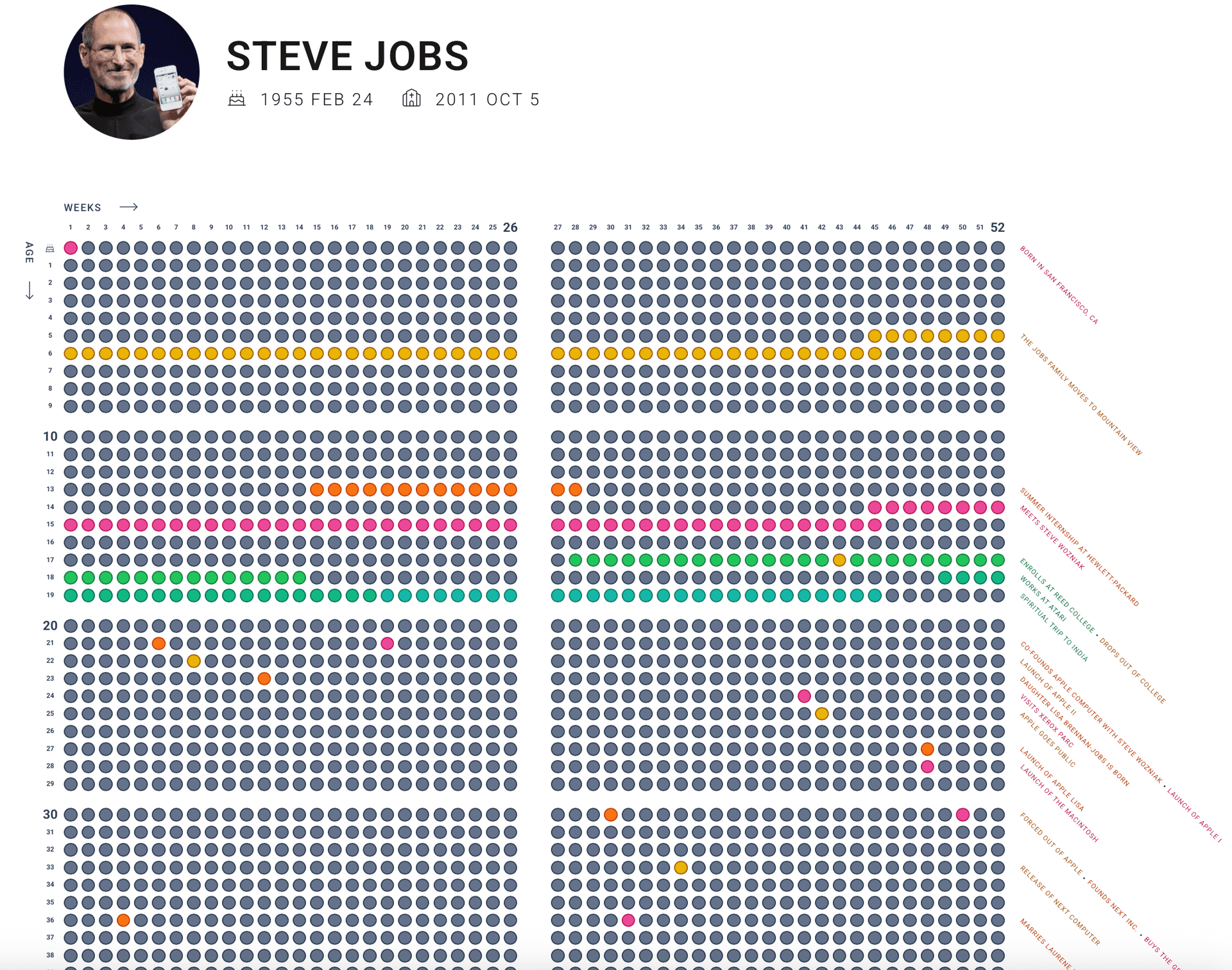 Calendar view showing goal milestones and deadlines